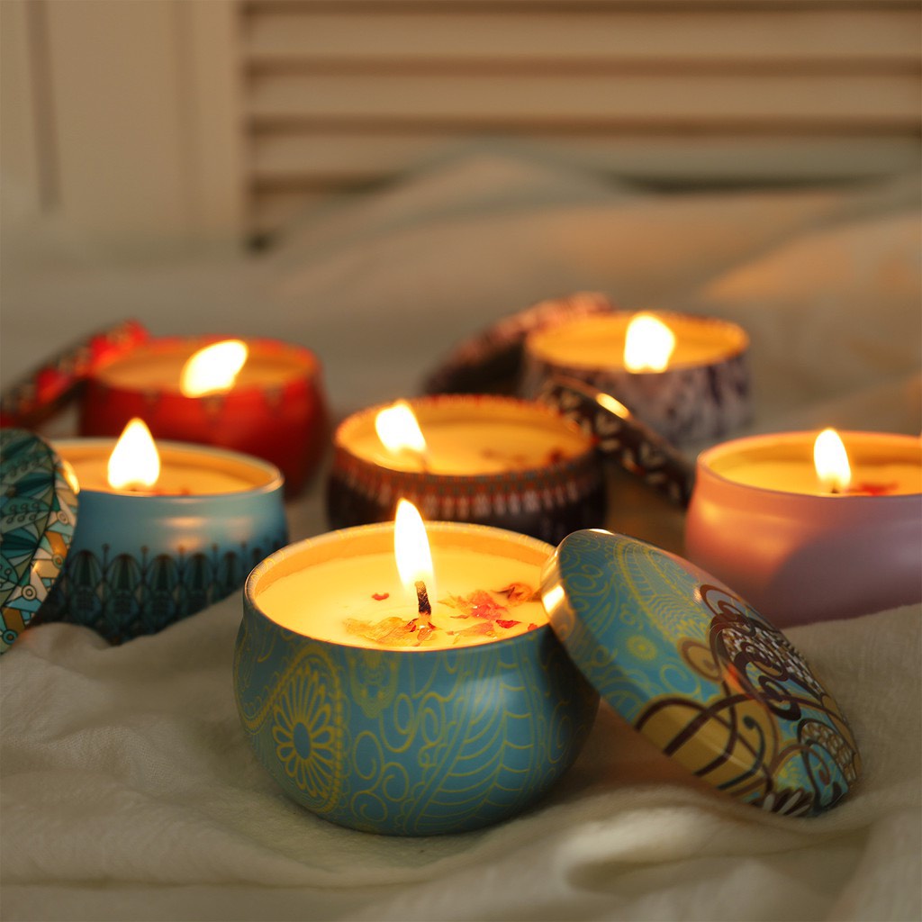 nến thơm hoa khô thiên nhiên